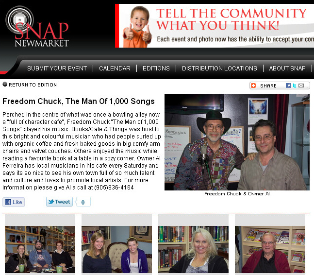 Snap Newmarket Newspaper article, November 2010